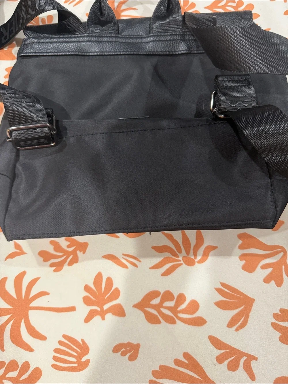 Botkier Black Nylon Backpack with Logo Strap